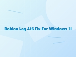 Fix Roblox Lag Error 416 on Windows 11